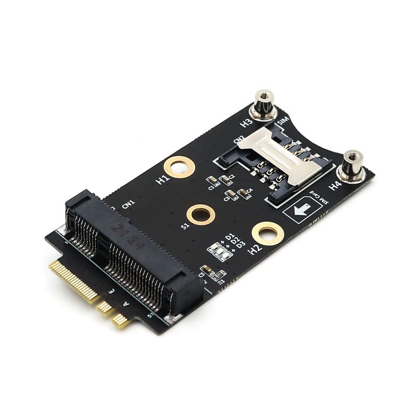 SUPERPLUS Mini PCI-E to M.2(NGFF) Key A/E Adapter with SIM Card Slot - Image 1